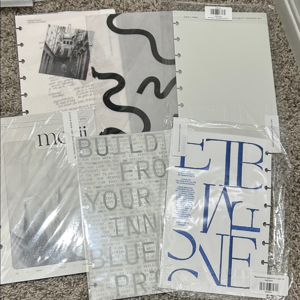 Half Letter Dashboard Bundle- White & Blue